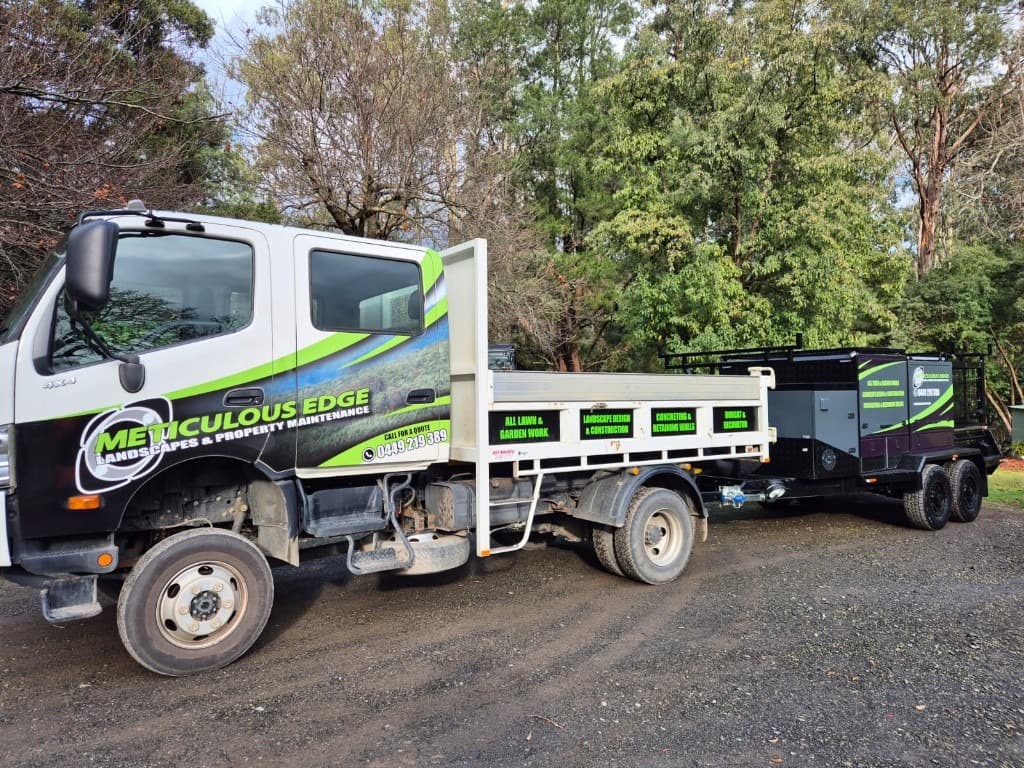 Branded Hino tipper truck and equipment trailer